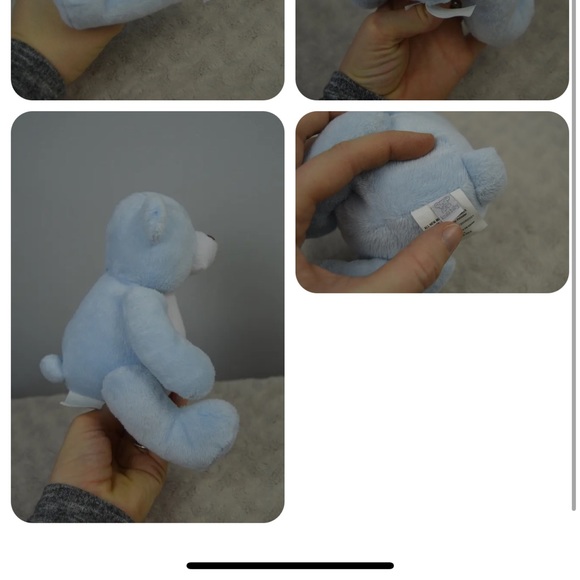 Koala Baby Blue Teddy Bear Plush Stuffed Animal Toy White Brown 6" Sitting - Picture 3 of 3